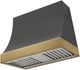 AGA Marquee 36" Slate Wall Mounted Range Hood with Antique Brass Trim-0