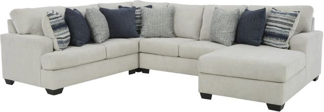 Benchcraft® Lowder 4-Piece Stone Right-Arm Facing Sectional and Chaise-0