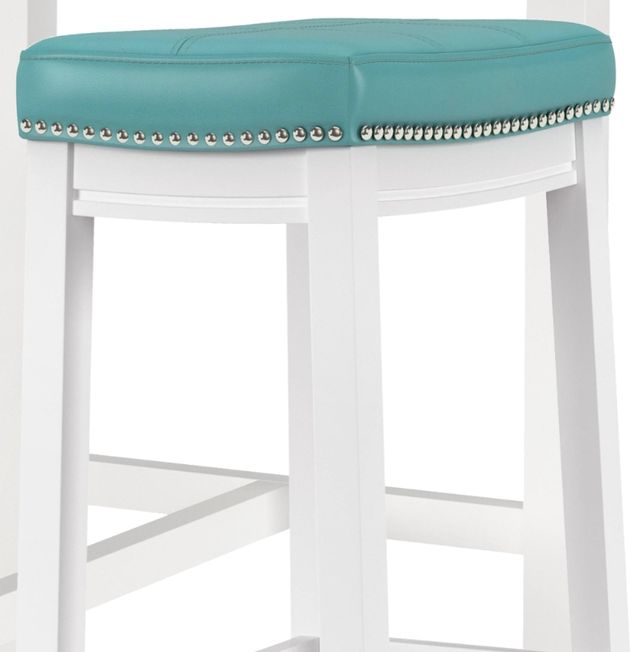 Linon Claridge 3-Piece White/Teal Bar Table Set-2