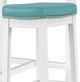 Linon Claridge 3-Piece White/Teal Bar Table Set-2