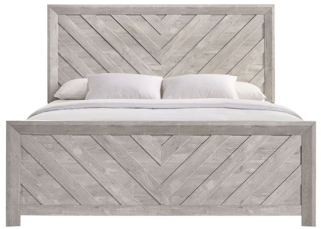 Elements International Eleanor White King Panel Bed-3