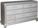Signature Design by Ashley® Coralayne 6-Piece Silver California King Panel Bed Set-2