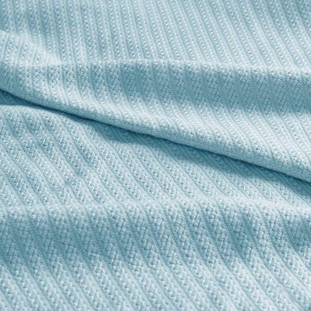 Olliix by Madison Park Liquid Cotton Blue Twin Blanket-1