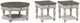 Liberty Furniture Magnolia Manor 3-Piece Weathered Brown Table with Antique White Base Sets-0