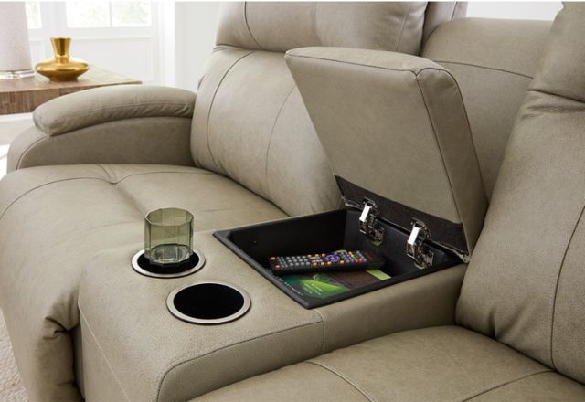 Best® Home Furnishings Customizable Field & Stream Home Maverly Power Reclining Space Saver® Loveseat with Console and Power Tilt Headrest-3