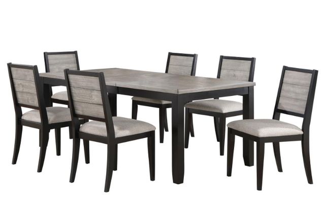 Coaster® Elodie 7-Piece Black/Gray Leaf Dining Set-0
