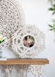 A & B Home Rustic White Wall Mirror-1