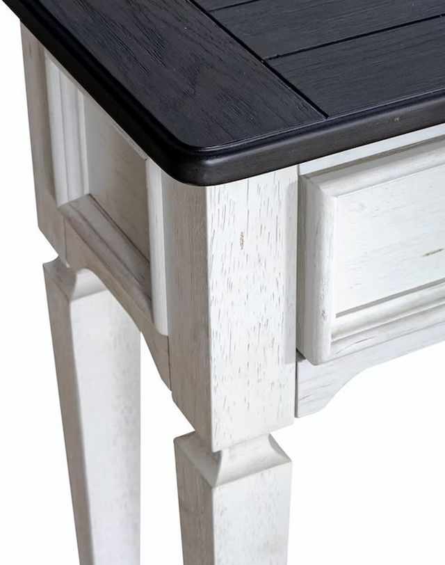 Liberty Furniture Allyson Park White 72" Hall Table with Charcoal Top -8