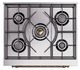 Ilve® Nostalgie II Noblesse 30'' Stainless Steel Pro Style Dual Fuel Range with Brass Trim-2