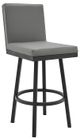 Armen Living Gem 30" Gray Swivel Bar Stool-0