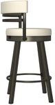 Amisco Ronny Harley/Parchment Swivel Counter Stool-2
