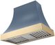AGA Cascade 36" Stone Blue Wall Mounted Range Hood with Polished Brass Trim-0