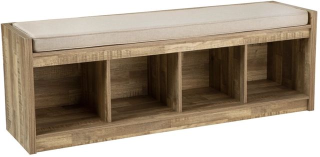 Signature Design by Ashley® Gerdanet Beige/Brown 21" Storage Bench-0