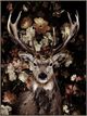 Classy Living Untamed Deer on Flowers Wall Art-0
