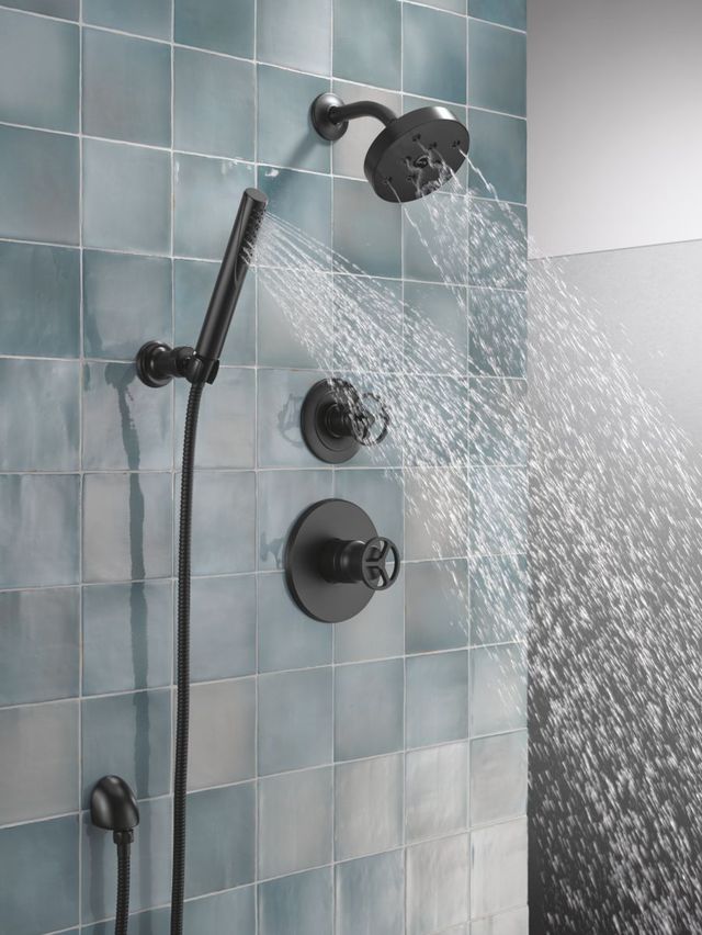 Delta Trinsic® Matte Black 3-Setting Diverter Trim-2