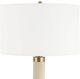 Uttermost® Wessex White Floor Lamp with Antique Brushed Brass Accent-3