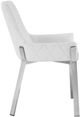 VIG Furniture Modrest Ganon Stainless Steel/White Dining Chair-2