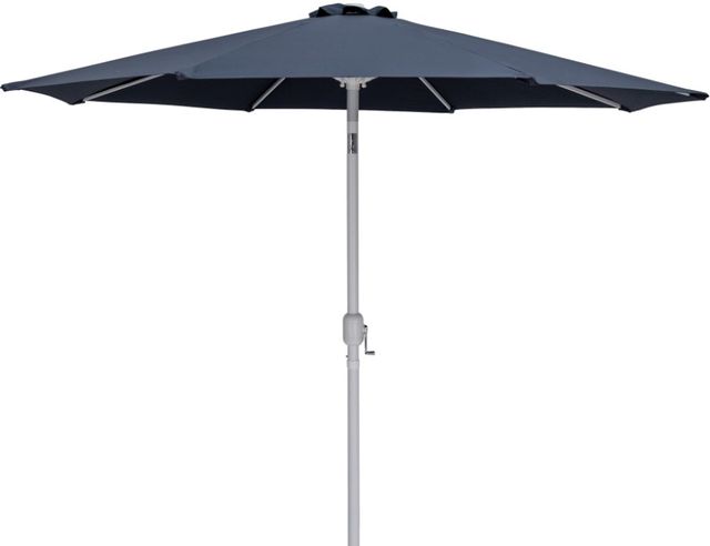Meridian Furniture Fiji Gray/Matte White Aluminum Outdoor Patio Umbrella-0