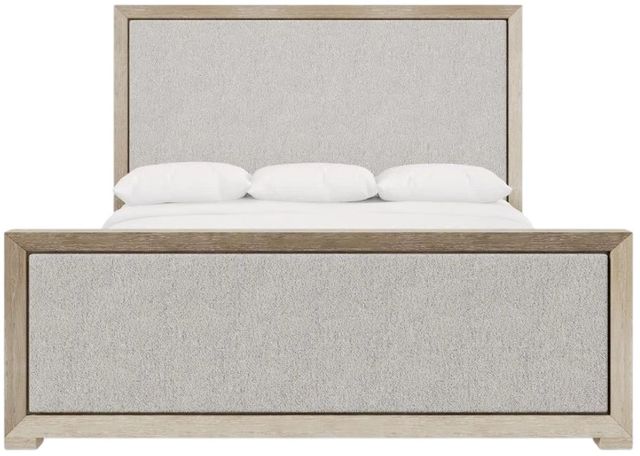 Bernhardt Prado Gray/Tawny Queen Upholstered Panel Bed-1