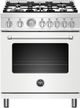 Bertazzoni Master Series 30" Matte White Free Standing Dual Fuel Range-0