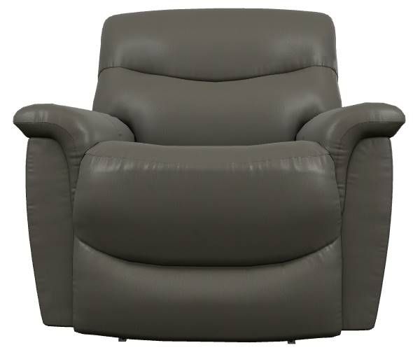 La-Z-Boy® James Charcoal Leather Power Wall Recliner with Headrest and Lumbar-1
