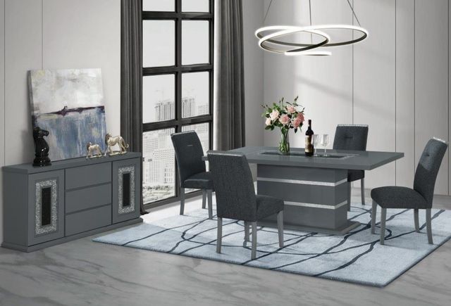 Global Furniture USA Monaco 2-Piece Dark Gray Dining Chair Set-1