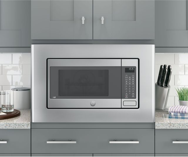 GE® 27" Stainless Steel Built In Microwave Trim-1