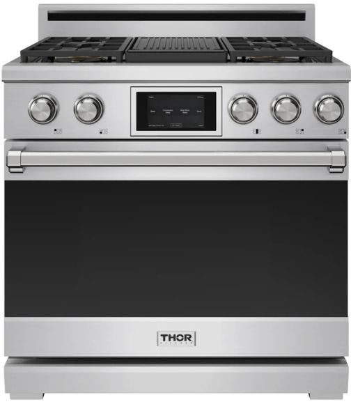Thor Kitchen® X Series 36" Stainless Steel Freestanding Pro Style Dual Fuel LP Gas Range-0
