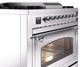 Ilve® Nostalgie II Noblesse 36'' Stainless Steel Pro Style Dual Fuel Range with Chrome Trim-4