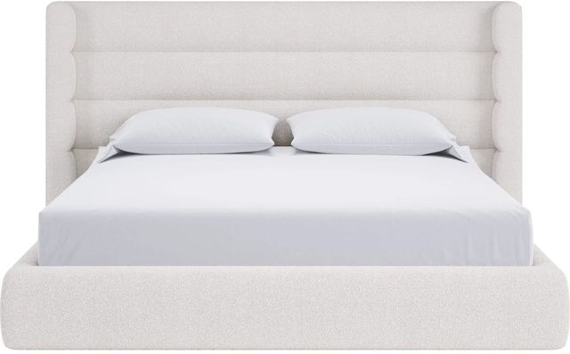 Modus Furniture Formosa Frank Cottage Cheese Upholstered Wingback Platform Bed-2