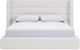 Modus Furniture Formosa Frank Cottage Cheese Upholstered Wingback Platform Bed-2
