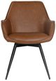 Dovetail Furniture Verity Antique Brown Dining Chair with Black Base-1