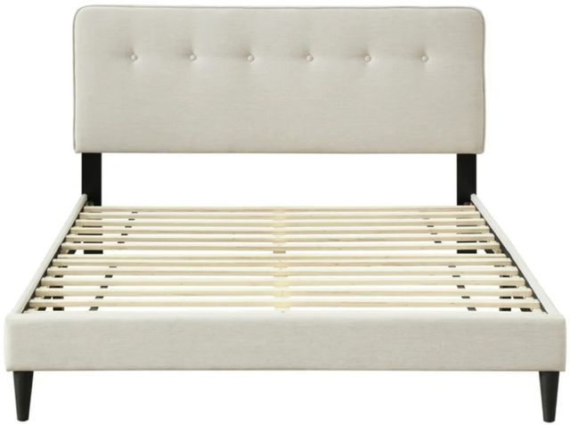 Bernards Amelia Beige King Panel Bed with USB Port-1