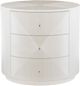 Bernhardt Axiom Linear White Chairside Table-0