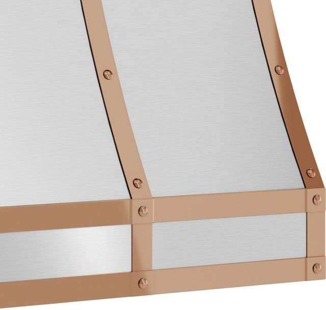 Zephyr Designer Collection 48" x 18" Polished Copper Duct Cover Banding Kit-1