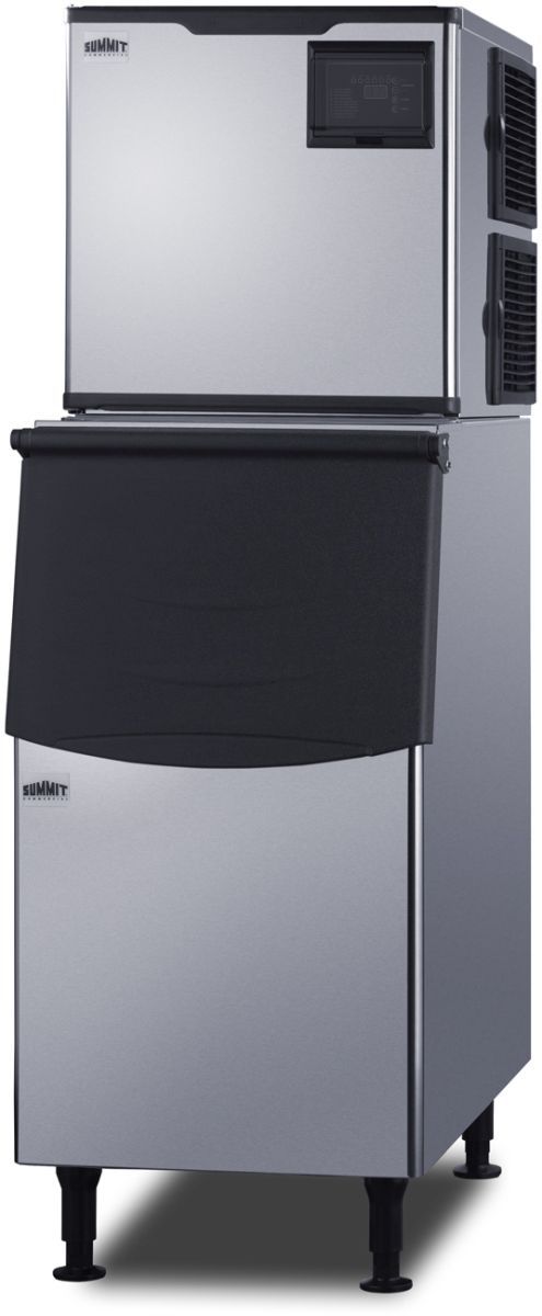 Summit® 23" 350 lb. Stainless Steel Freestanding Ice Maker with Steel Bin-3