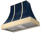 AGA Cascade 36" Indigo Wall Mounted Range Hood with Polished Brass Trim-0