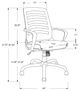 Chaise de bureau en tissu noir Monarch Specialties®-2