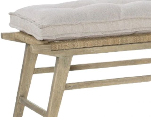 Hooker® Furniture Surfrider Driftwood/Zuri Cream Bed Bench-1