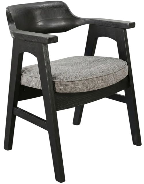 Sunny Designs™ Wren Gray/Umbra Black Dining Arm Chair-0