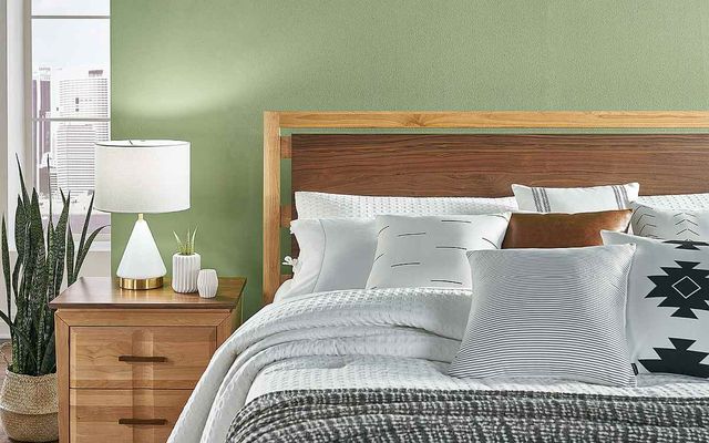 A-America® Modway Natural Alder/Warm Walnut Queen Panel Bed-2