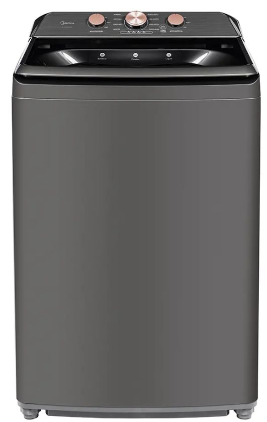 Midea® Metallic Gray Agitator Top Load Washer and Electric Dryer Laundry Pair-1