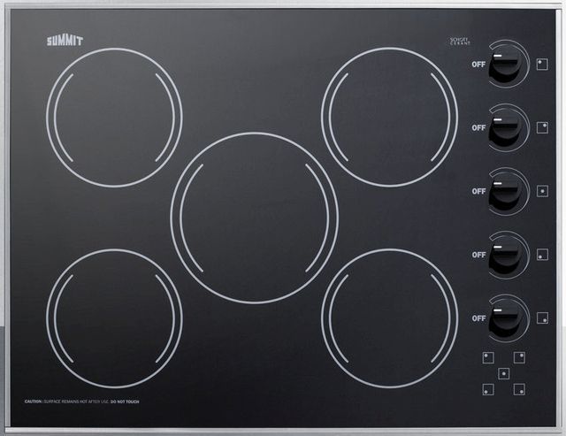Summit® 27" Black Electric Cooktop-0
