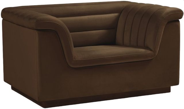 Meridian Furniture Cascade Brown Velvet Fabric Chair-0