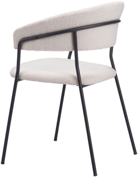 Zuo® Modern Josephine 2-Piece Black/Cream Dining Arm Chair Set-3