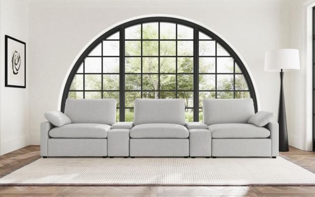 Coaster® Collins 5-Piece Gray Power Reclining Theater-1