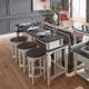 Liberty Furniture Allyson Park Two-Tone Charcoal/Wire Brushed White Console Stool-3