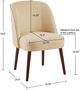 Olliix by Madison Park Bexley Natural Rounded Back Dining Chair-3