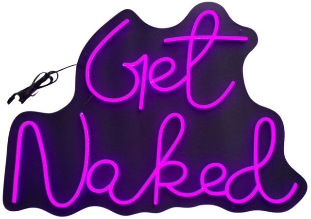 Classy Living Enlightened Get Naked Neon Sign-0