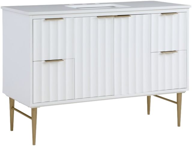Meridian Furniture Modernist White 48" Bathroom Vanity-0